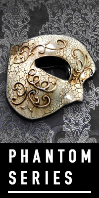 White Classic Phantom of the Opera Half Face Mask Masquerade